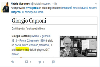 Ironia su Wikipedia, Caproni il poeta più bestemmiato Ironia su Wikipedia, Caproni il poeta più bestemmiato